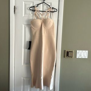 BEBE MELISSA FLARE BANDAGE DRESS SIZE XL NWT